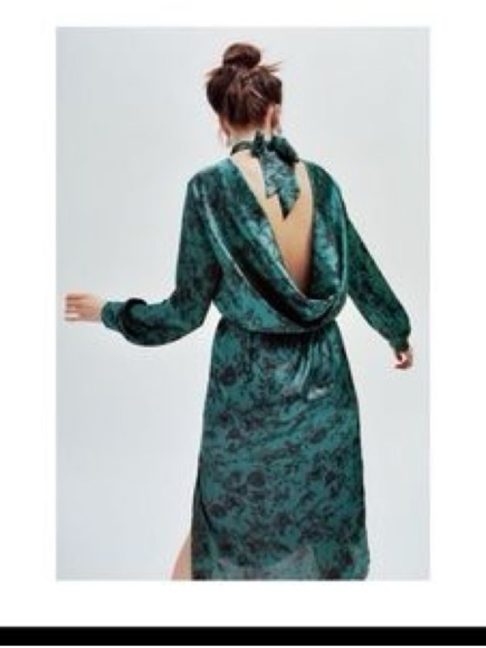 Urban Outfitters Teal Floral Midi Dress